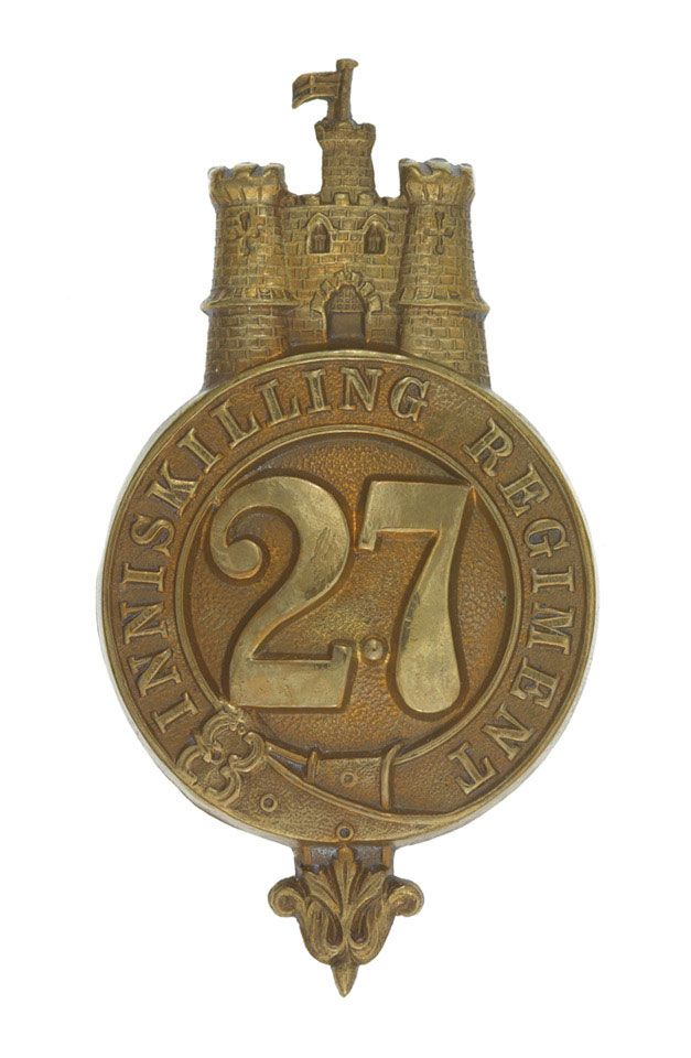 Other ranks' glengarry badge, 27th (Inniskilling) Regiment of Foot, 1874 (c)