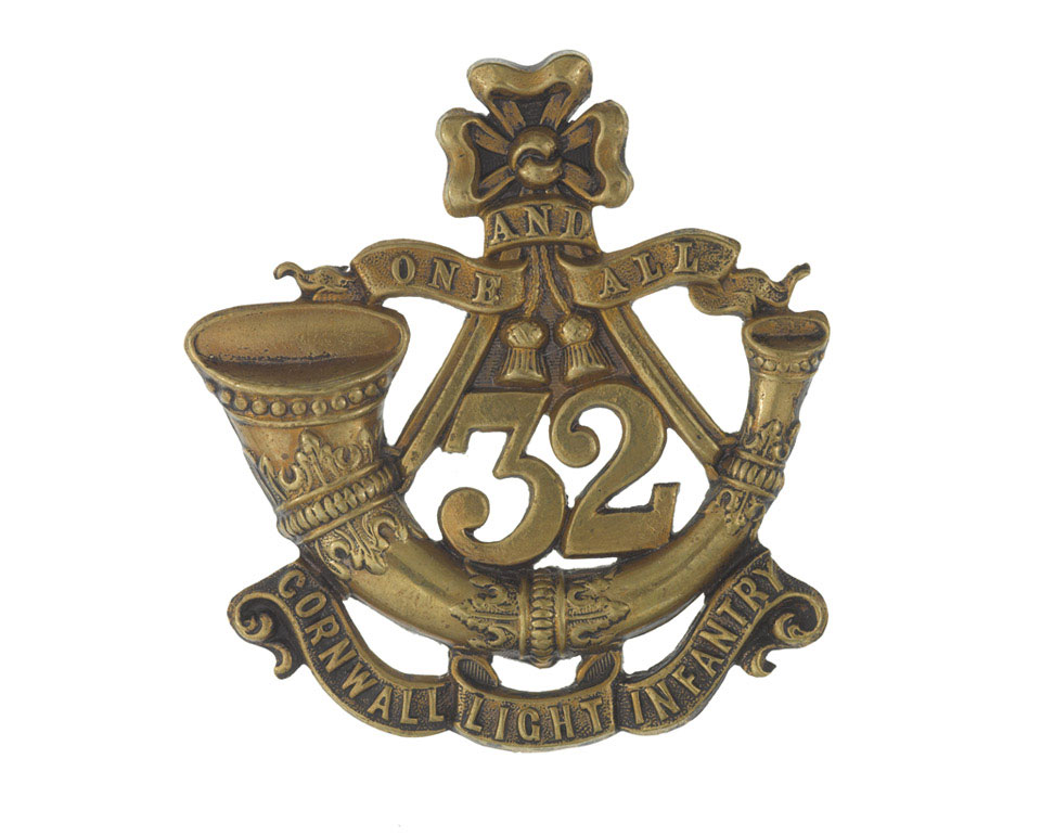 Other ranks' glengarry badge, 32nd (Cornwall) Light Infantry, 1874 (c)