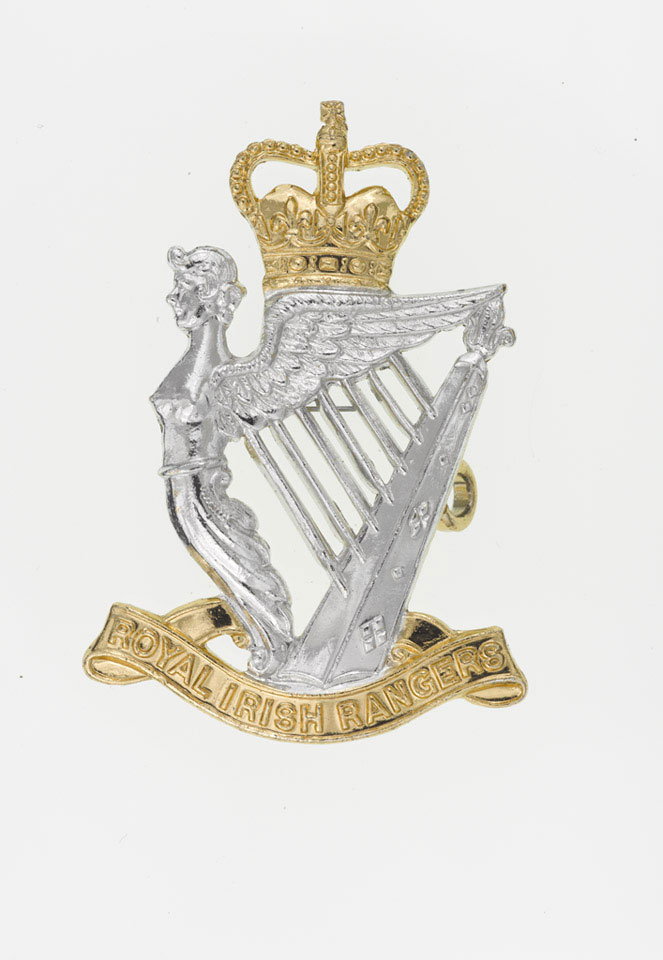 Other ranks' cap badge, The Royal Irish Rangers, 1970 (c)