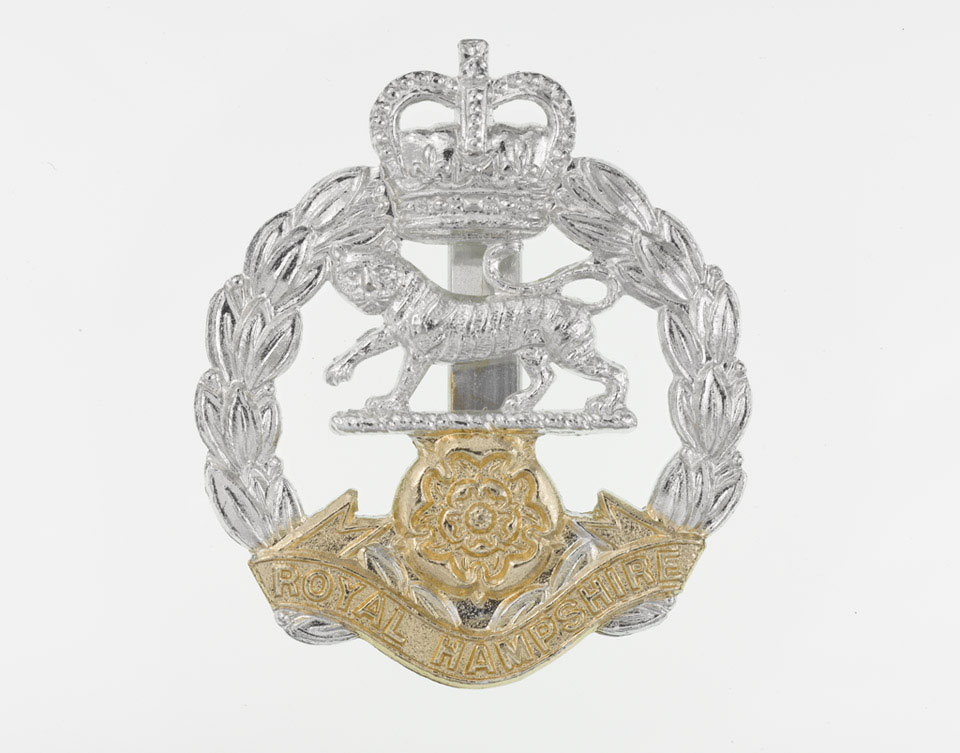 Cap badge, other ranks, The Royal Hampshire Regiment, 1971 (c)