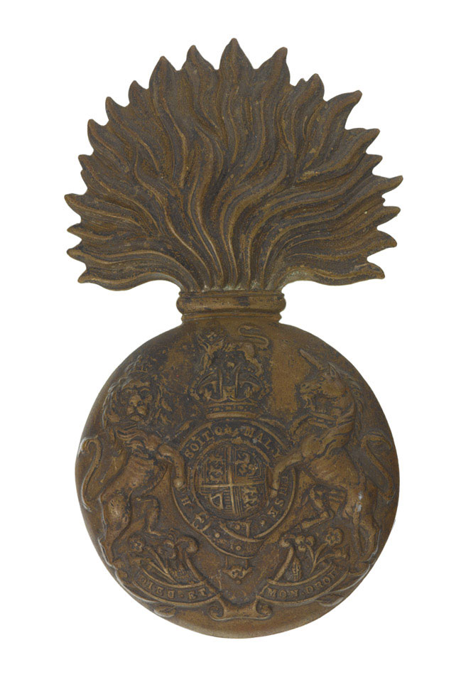 Other ranks bearskin badge, The Royal Scots Fusiliers, 1902 (c)