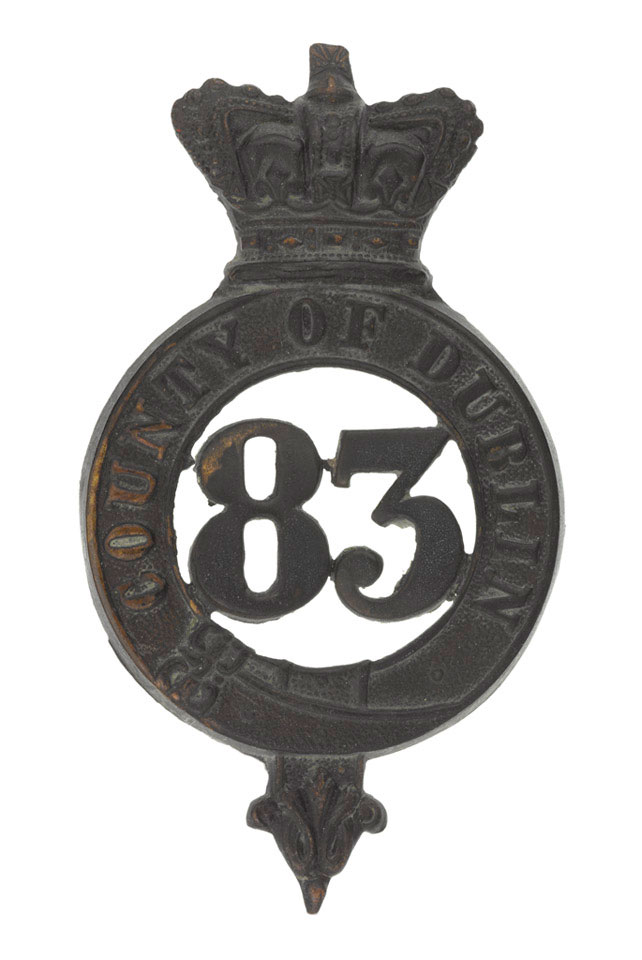 Glengarry badge, other ranks, 83rd (County of Dublin) Regiment of Foot, 1874-1881