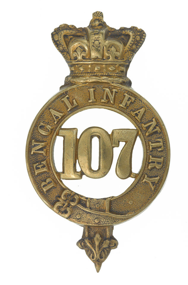 Other ranks' glengarry badge, 107th Regiment of Foot (Bengal Infantry), 1874-1881