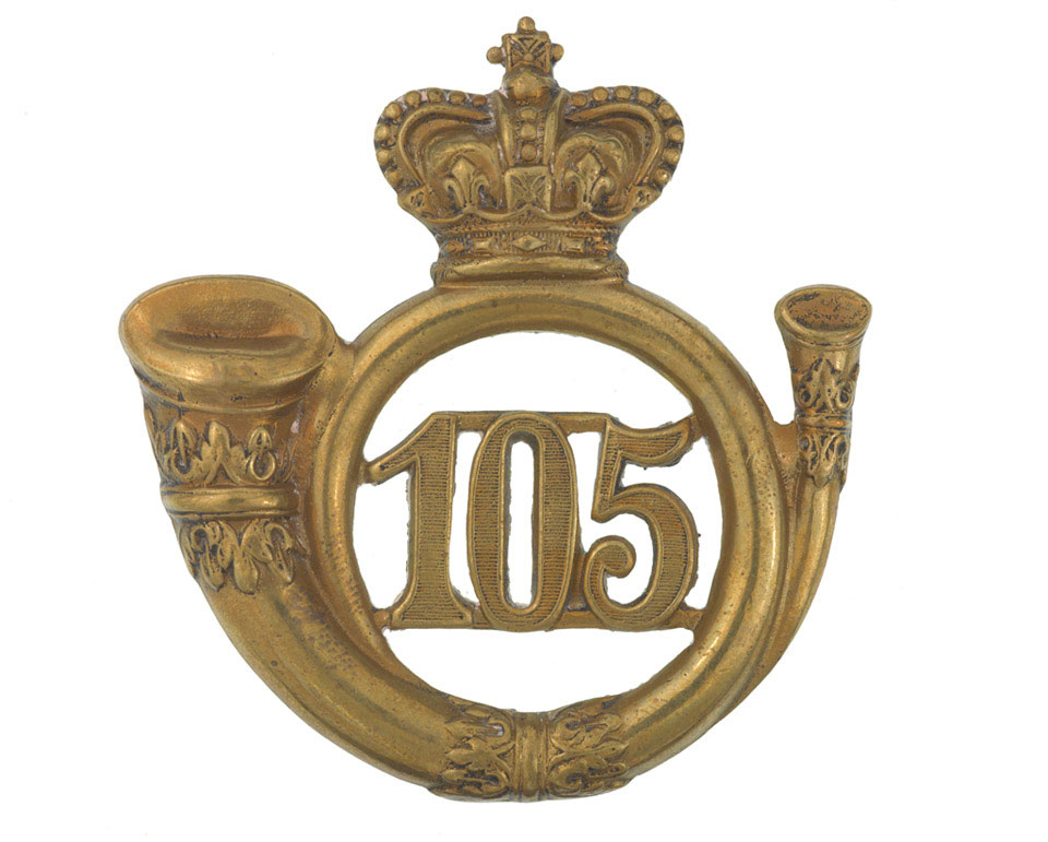 Glengarry badge, other ranks, 105th Regiment of Foot (Madras Light Infantry), 1874-1881