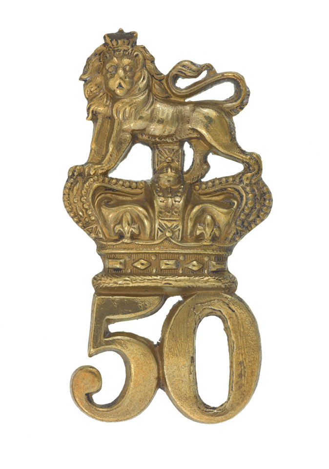 Other ranks Glengarry badge, 50th (Queen's Own) Regiment of Foot, 1874-1881