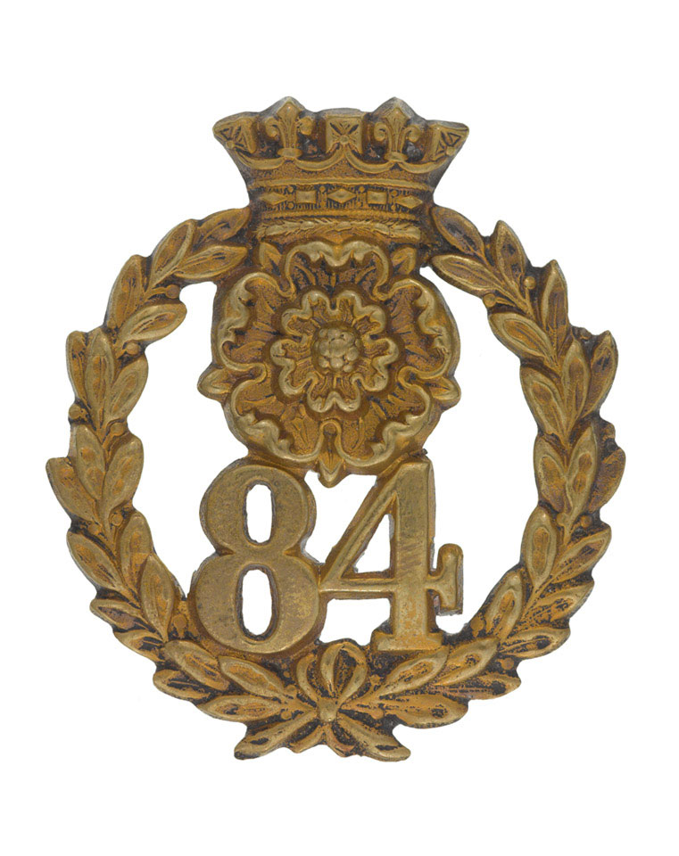 Glengarry badge, other ranks, 84th (York and Lancaster) Regiment of Foot, 1874-1881
