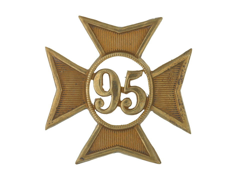 Glengarry badge, 95th (Derbyshire) Regiment of Foot, 1874-1881