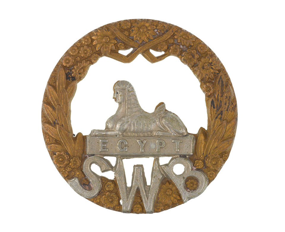 Cap badge, other ranks, The South Wales Borderers, Pattern 1896 (post, 1896 (c)-1964 (c)