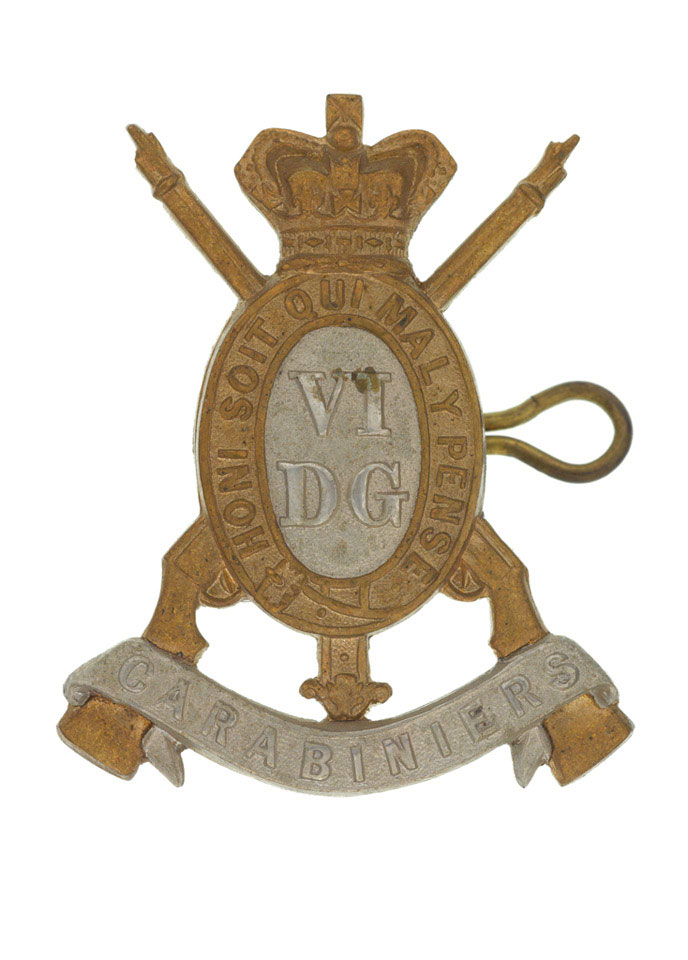 Cap badge, 6th Dragoon Guards (Carabiniers), 1900 (c)