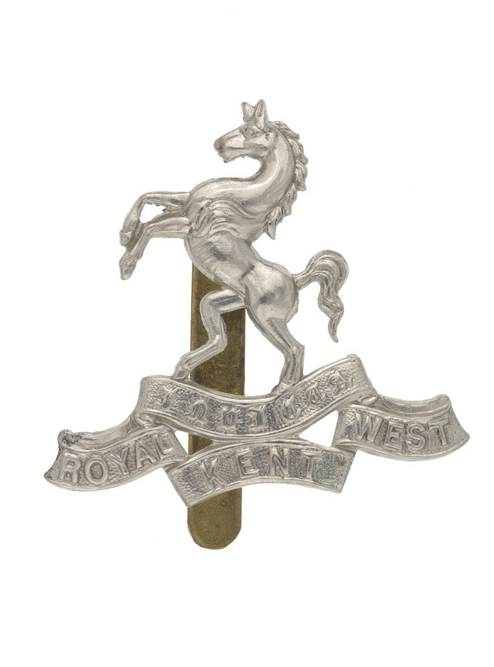 Cap badge, The Queen's Own Royal West Kent Regiment, 1898