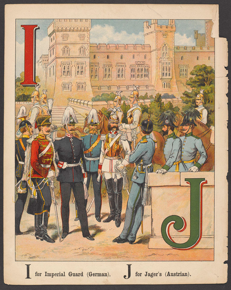 'I for Imperial Guard (German) J for Jager's (Austrian)', 1889