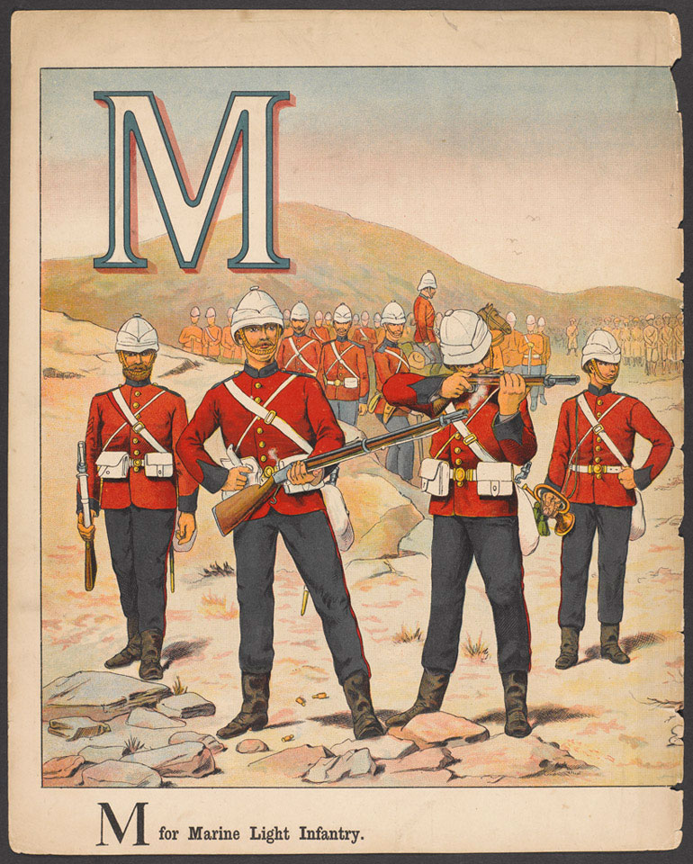 'M for Marine Line Infantry', 1889