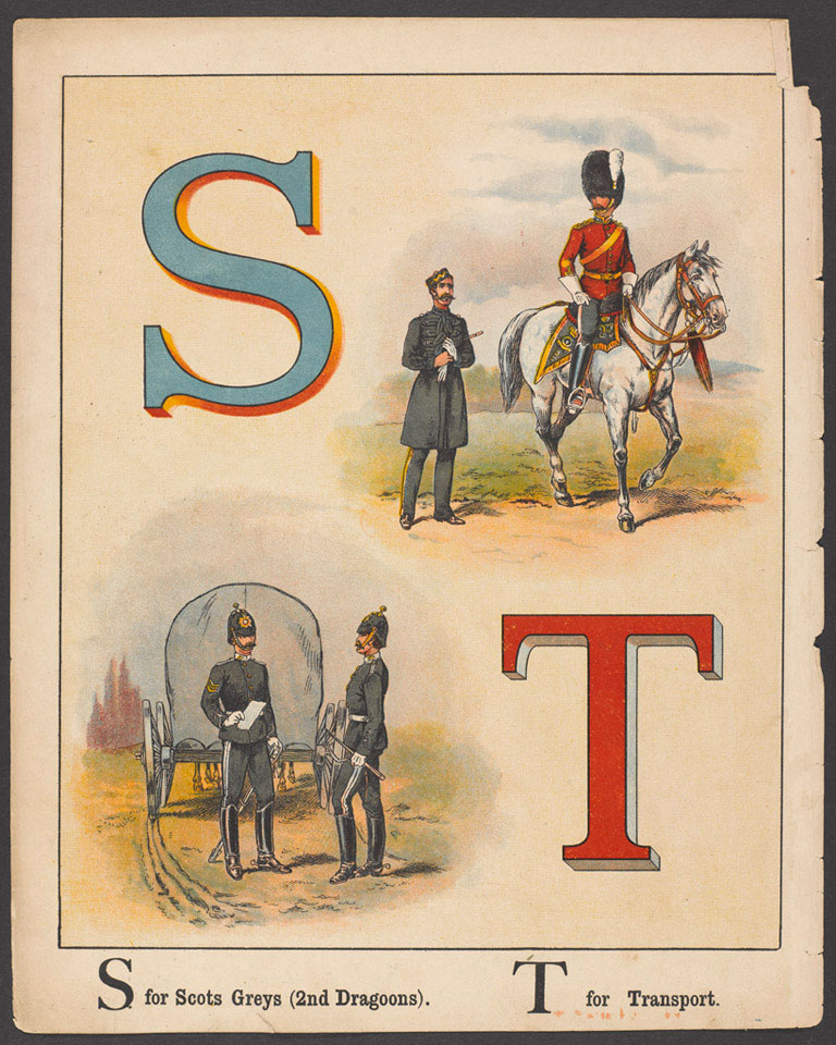 'S for Scots Greys (2nd Dragoons). T for Transport', 1889