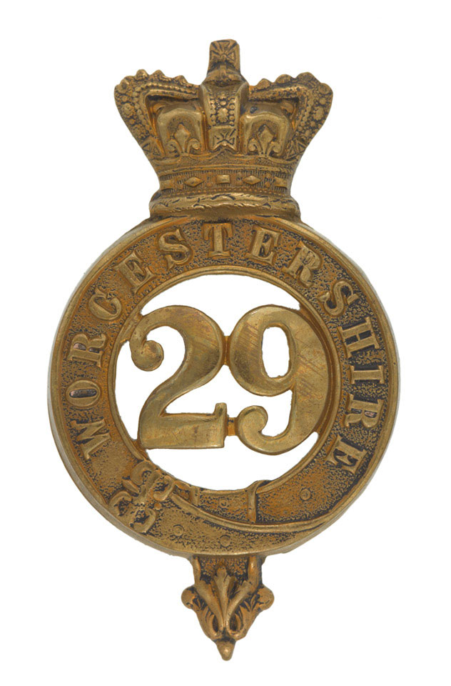 Glengarry badge, other ranks, 29th (Worcestershire) Regiment of Foot, 1874-1881