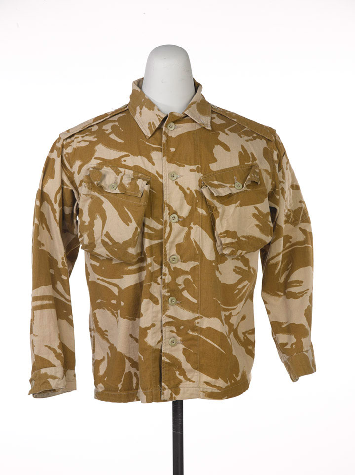 Desert disruptive pattern combat jacket worn by Major M Graham, 1990 (c)