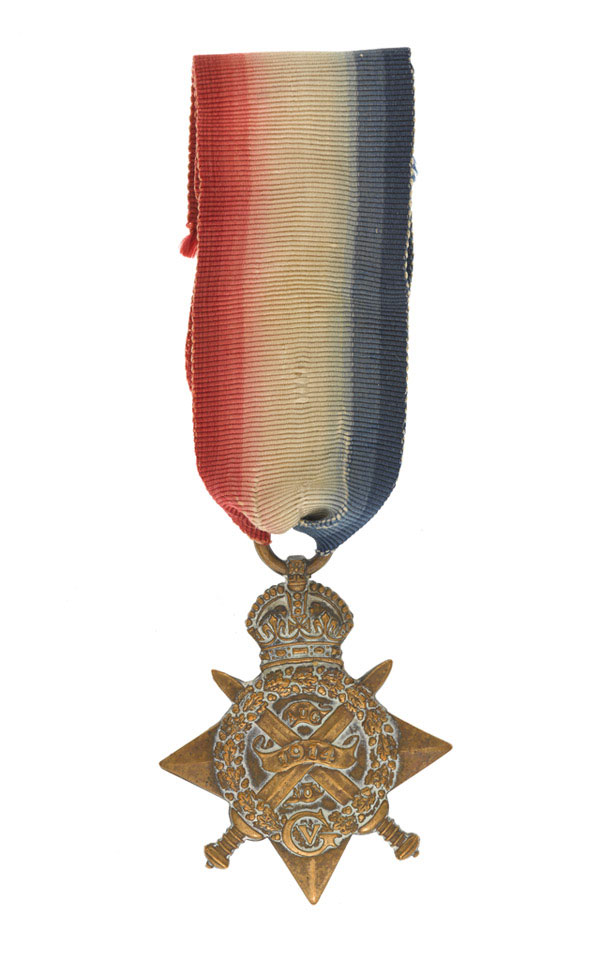 1914 Star awarded to Lance Corporal Val Lander 1/13th (County of London) Princess Louise's Kensington Battalion, The London Regiment