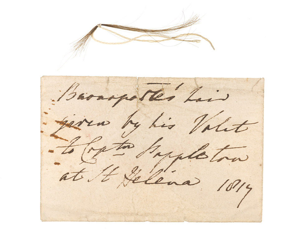 Lock of Napoleon's hair, 1817