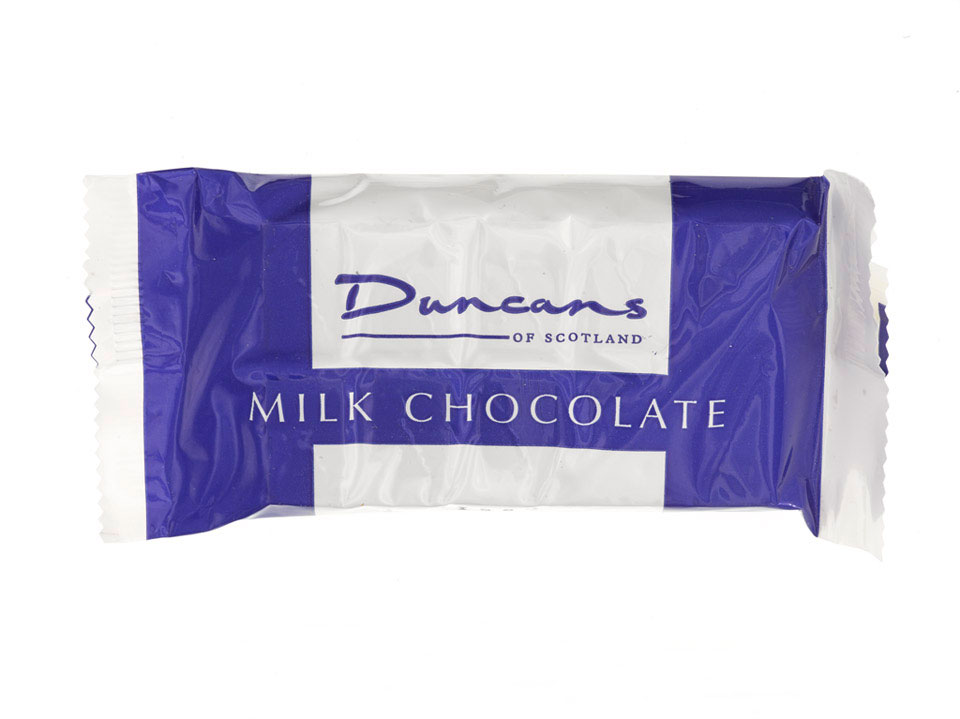 Bar of Duncans milk chocolate from a British Army 24 hour ration pack, 1996 (c)