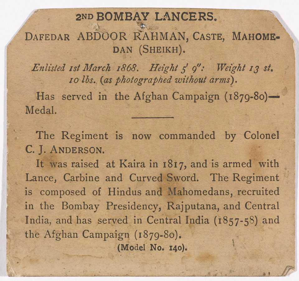 Daffadar Abdoor Rahman 2nd Bombay Lancers 1887 c Online daffadar-abdoor-rahman-2nd-bombay-lancers-1887-c-online