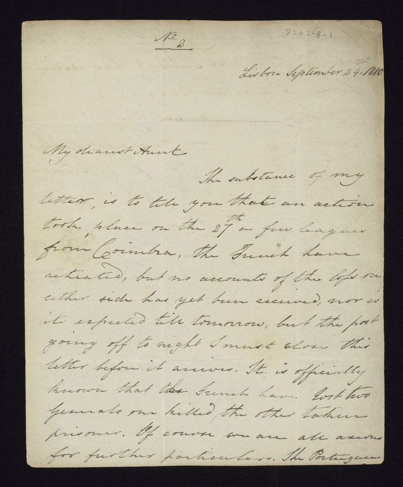 Letter From Captain George Percival To His Aunt, Mrs Charles Drummond 