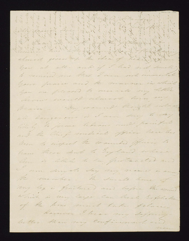 Letter sent by Captain Edward Kelly, 1st Life Guards, to his wife describing the Battle of Waterloo, 6 July 1815