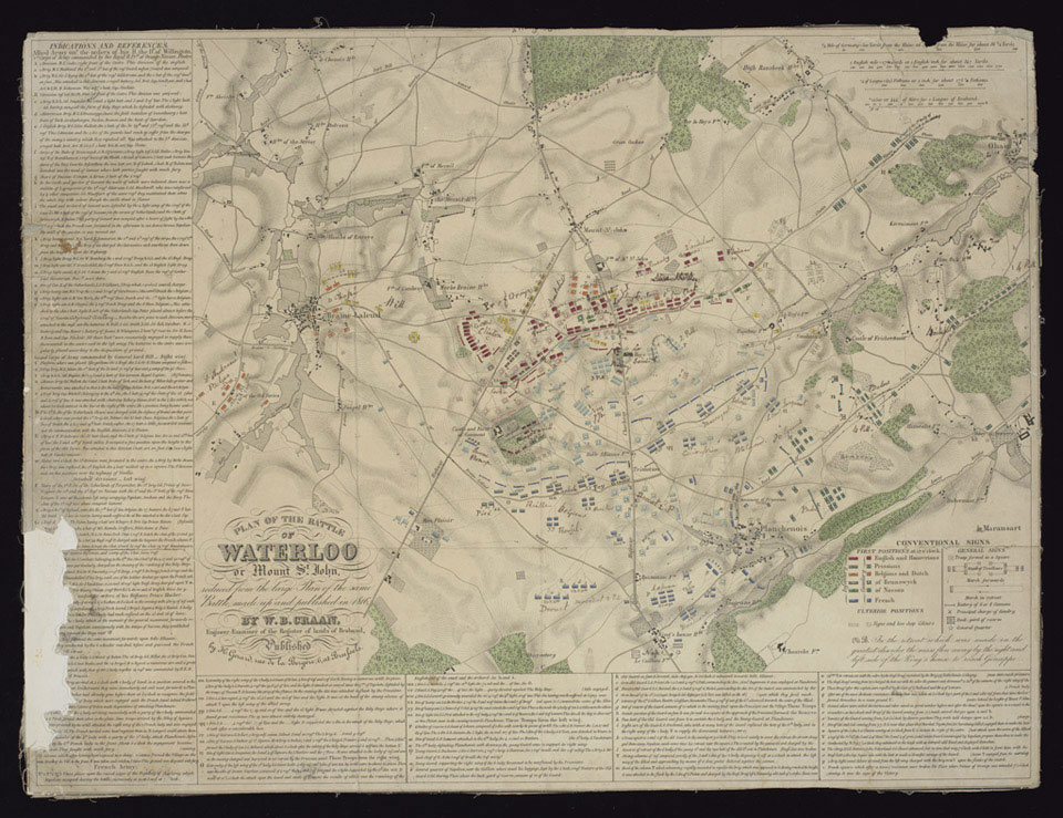 'Plan of the Battle of Waterloo or Mount St John reduced from the large plan of the same battle, made up and published in 1816'