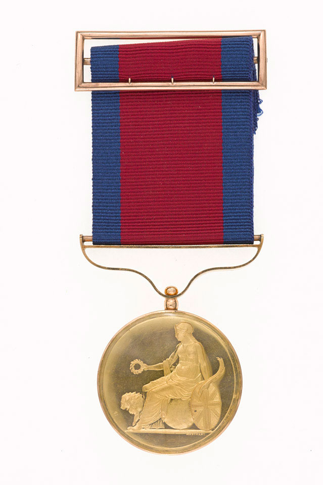 Army Gold Medal for Albuhera awarded to Lieutenant-Colonel Sir William Inglis