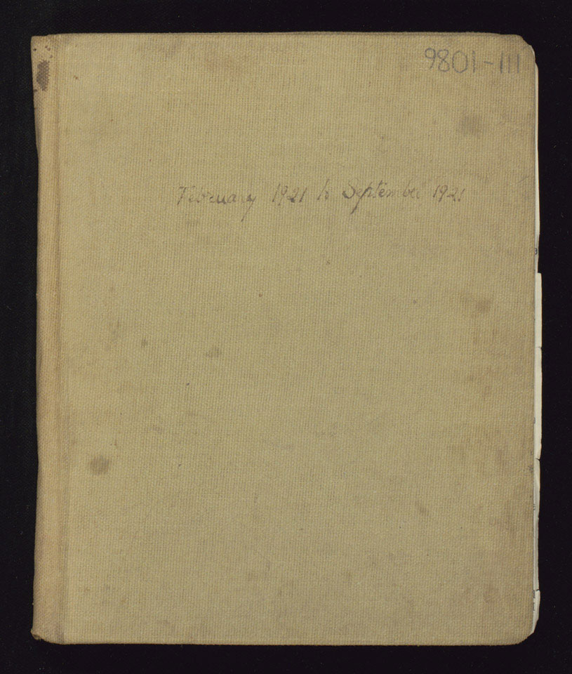 Journal of Evelyn J Welsford, February-September 1921