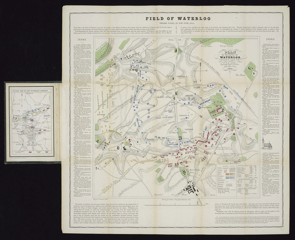 Plan of the Battle of Waterloo created by Sergeant Major Edward Cotton, January 1846