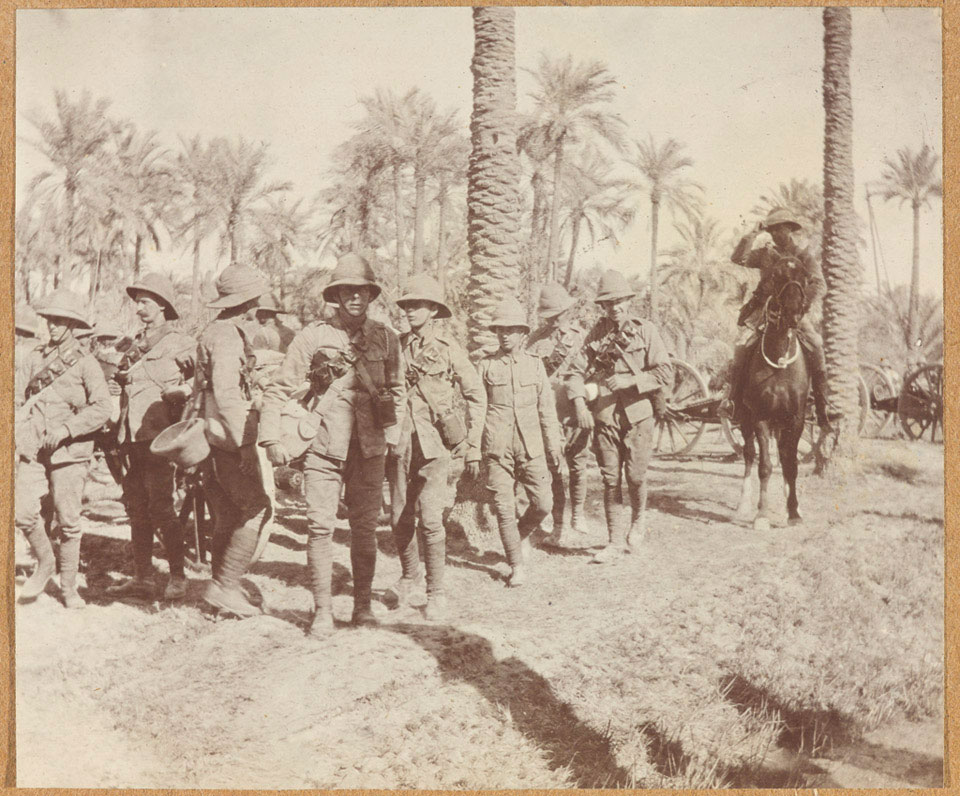 Camp of 1/5th Hampshire Howitzer Battery at Makina Masus near Basra, 1915