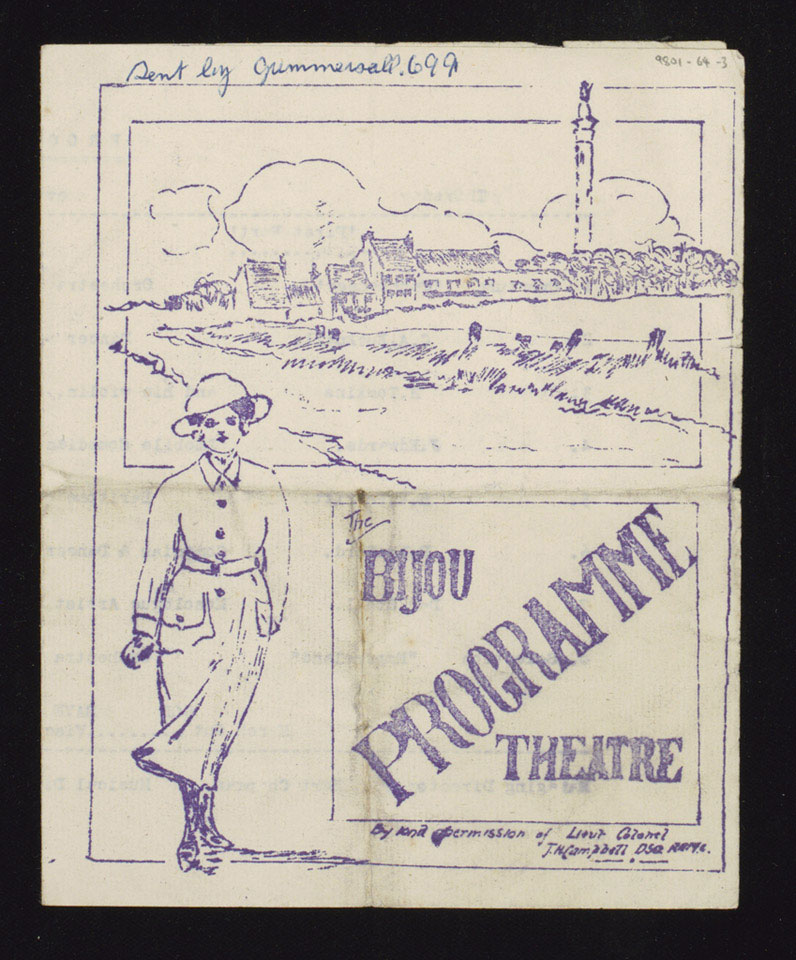 Programme for the Bijou Theatre, 29 November 1917