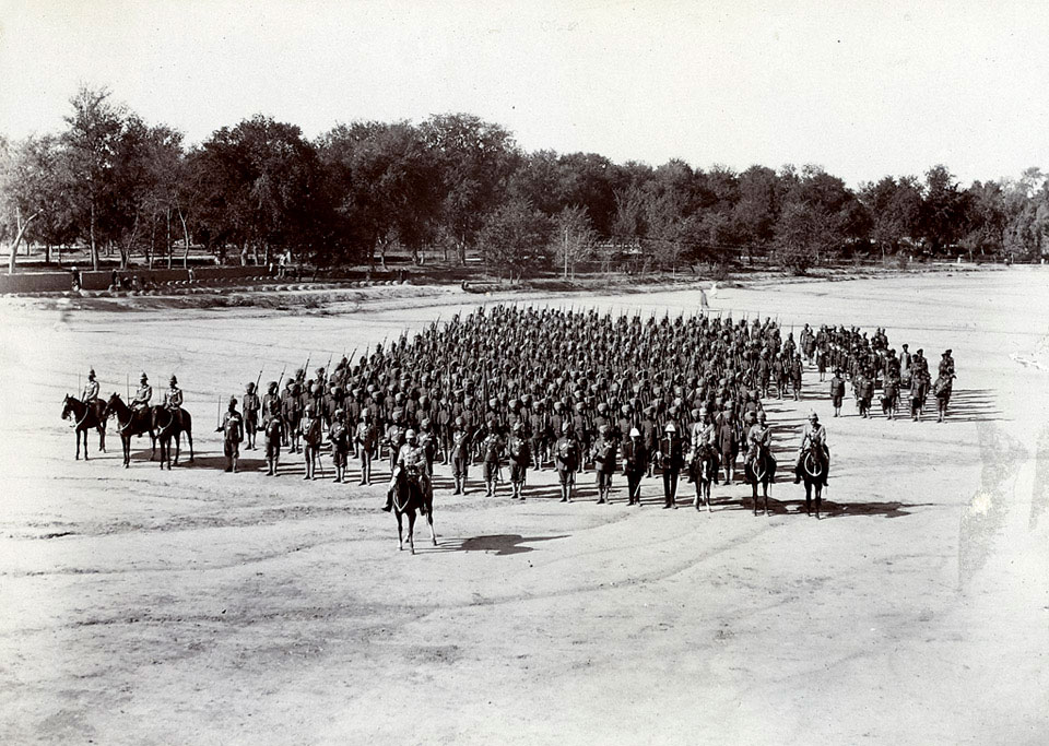 51st Sikhs (Frontier Force) on parade, 1908 (c) Online Collection