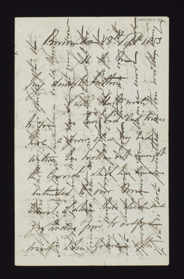 Letter sent by Major William Henry Hare  to Arthur, 13 September 1853