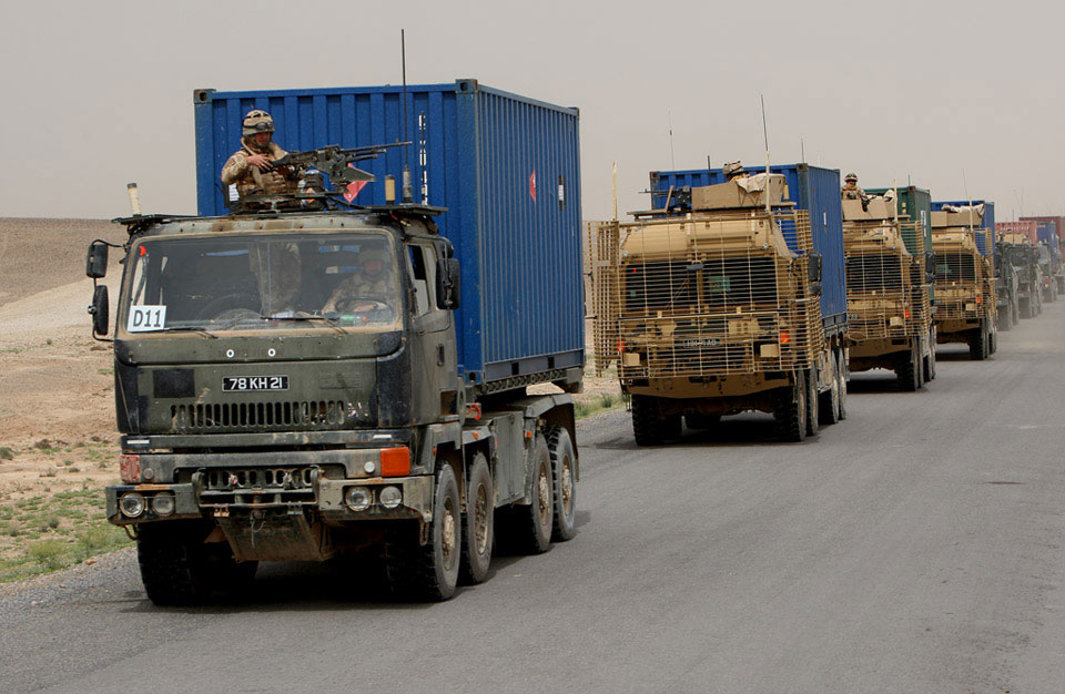 A supply convoy, Helmand, Afghanistan, 2009