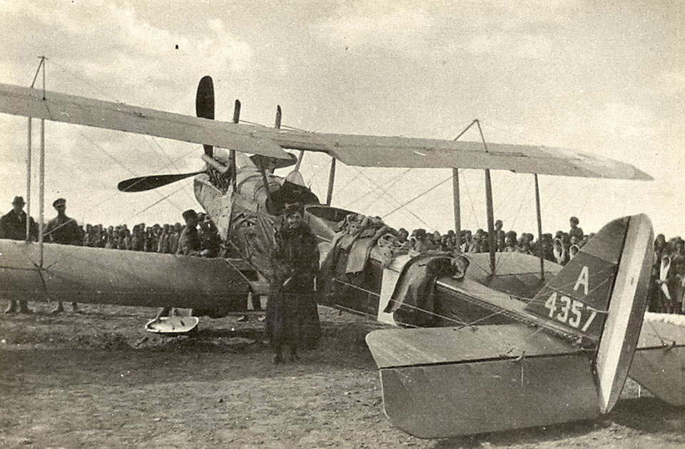'The first aeroplane to land in Persia' at Hamadan', March 1918