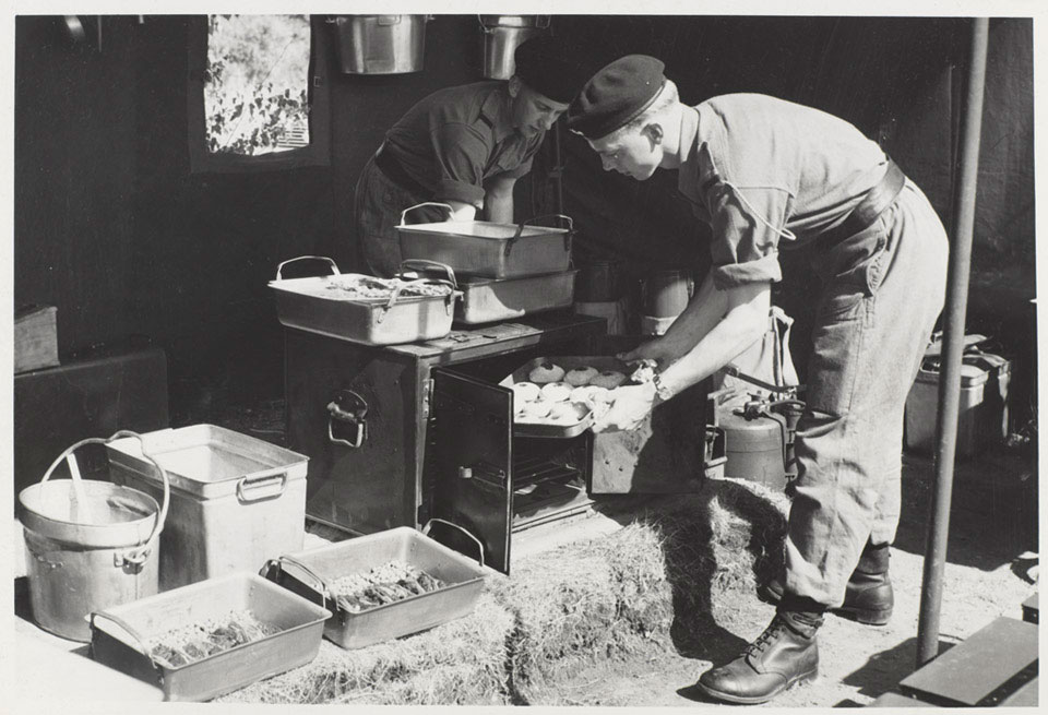 Army Catering Corps field kitchen, 1958 (c)