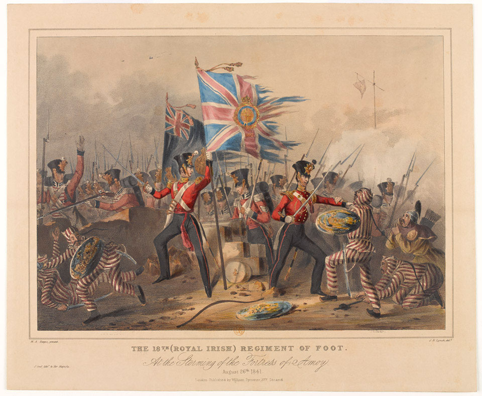 The 18th (Royal Irish) Regiment of Foot. At the Storming of Amoy, 1841
