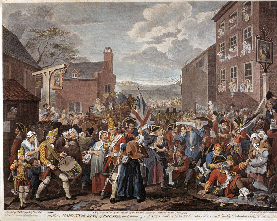 The March of the Guards towards Scotland in the year 1745