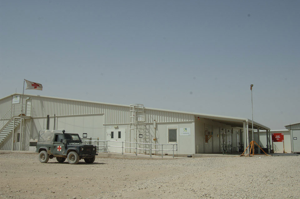 Exterior view of Camp Bastion Hospital, Camp Bastion, Helmand Province, Afghanistan, 2008