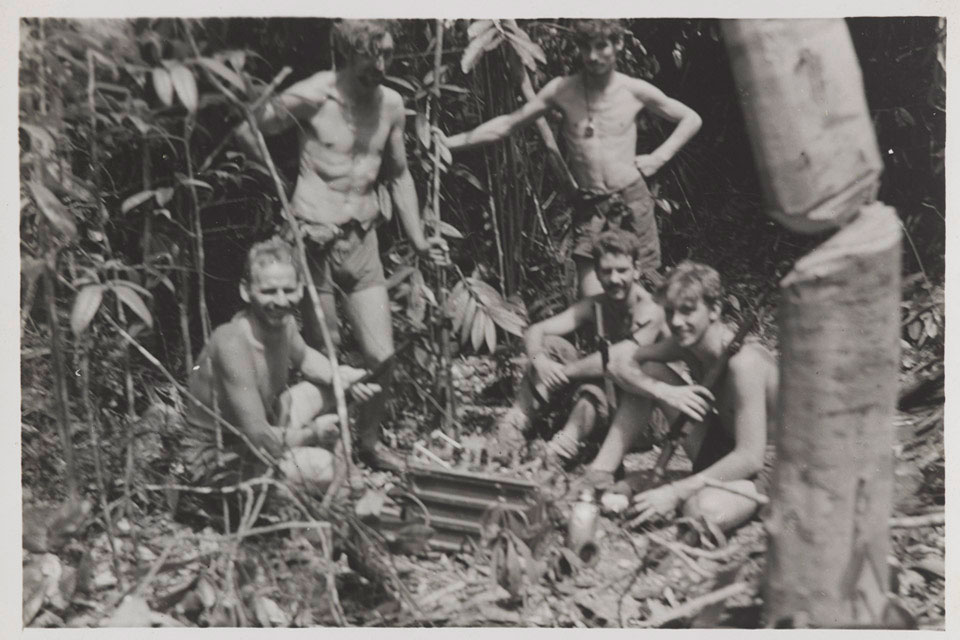 Malayan Scouts in the jungle, 1955 (c)