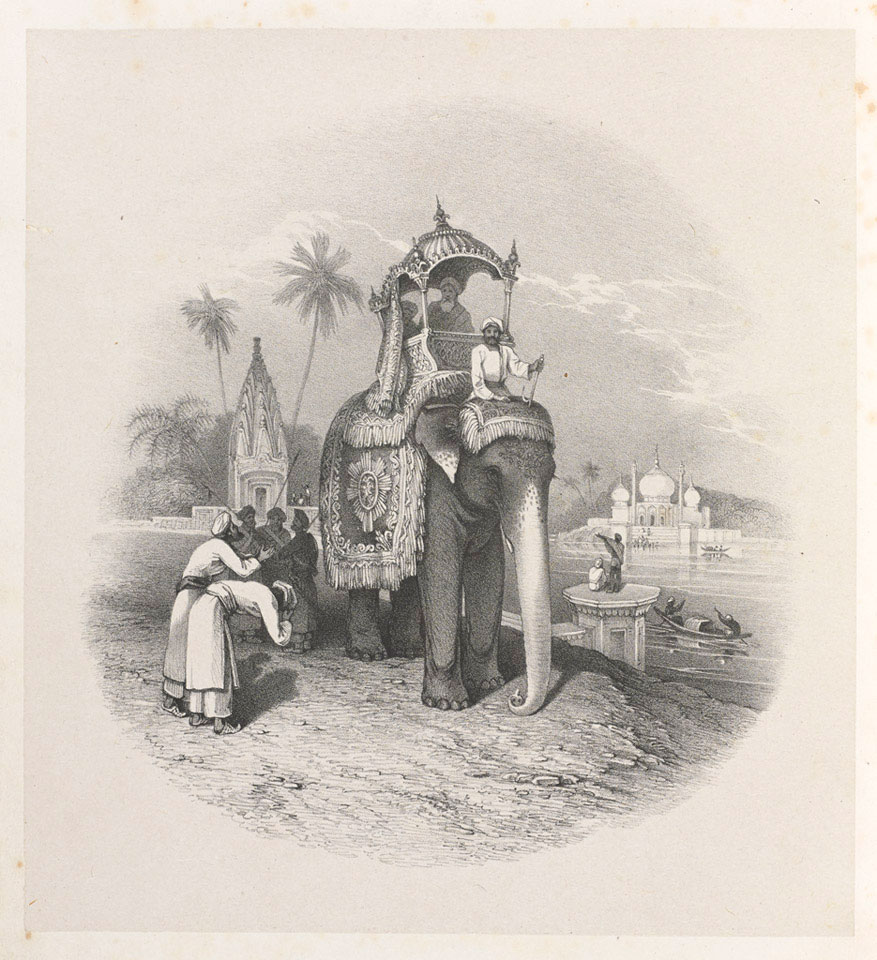 Indian dignitary riding on an Elephant, 1826 (c) | Online Collection ...