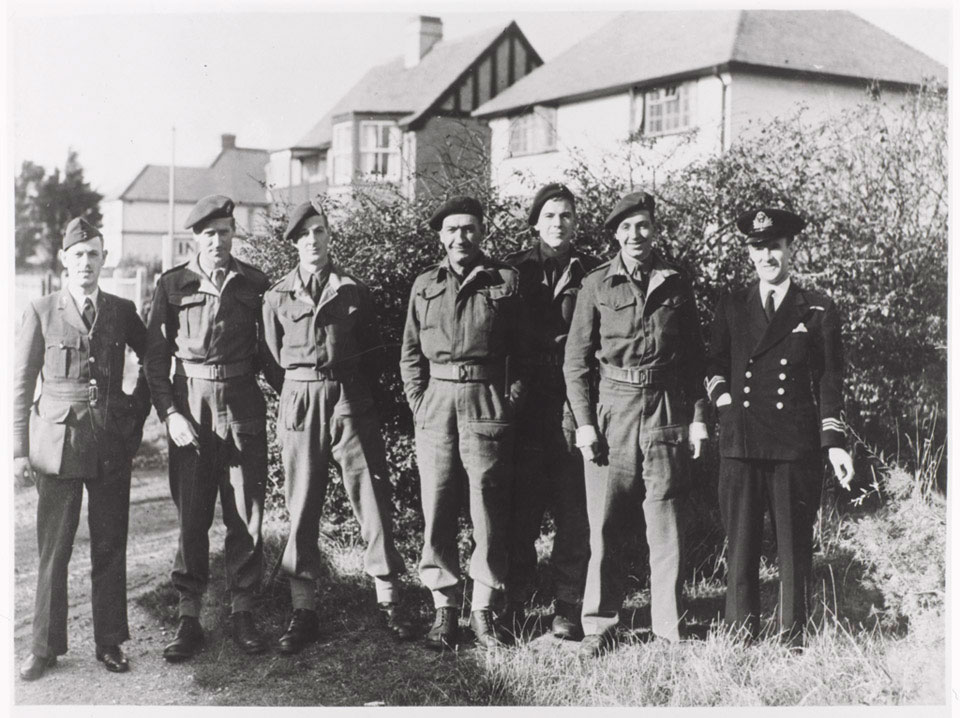 Members of No. 2 Special Boat Section at the Osborne View Hotel, used as an unofficial mess, Hillhead, Hampshire, 1943