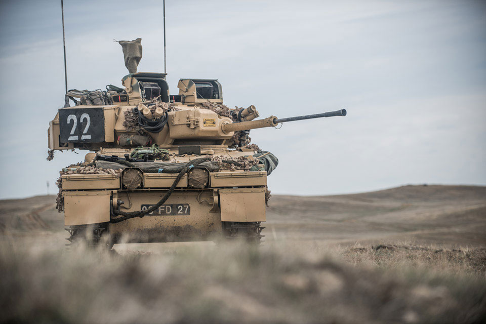 Household Cavalry Regiment Scimitar tank, Exercise PRAIRIE STORM, Canada, 2015