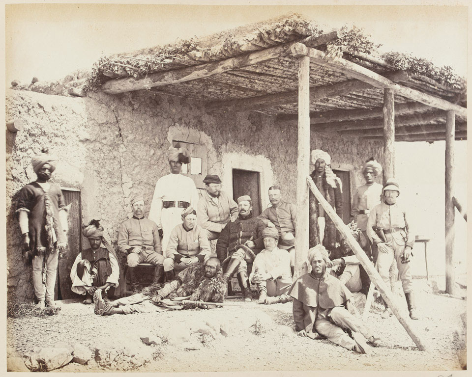 British and Indian officers of the 5th Regiment of Infantry, Punjab Frontier Force, 1880 (c)