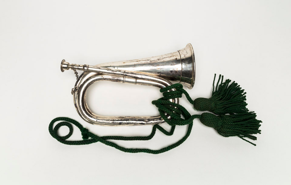 Silver presentation bugle, 1901