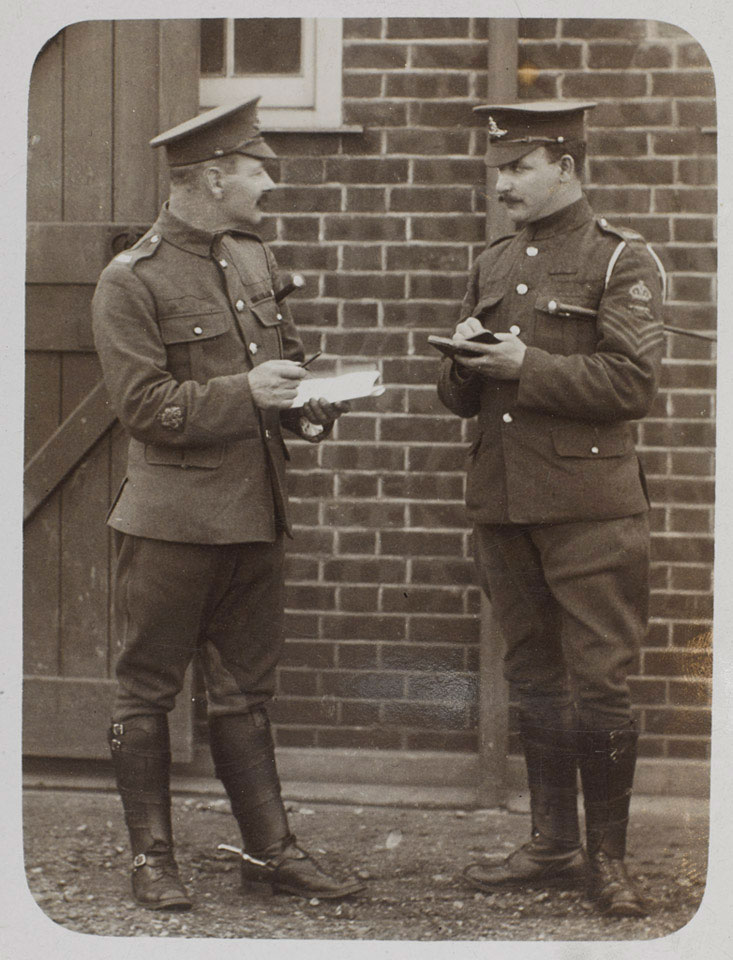 Battery Quartermaster Sergeant Samuel Pye and a colleague, 1916 (c)