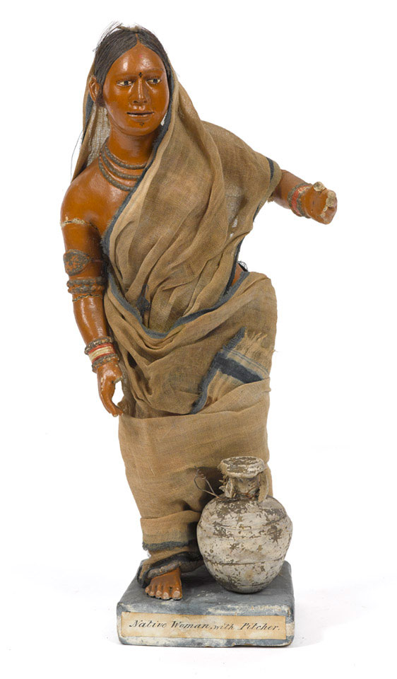 'Native Woman With Pitcher', Terracotta Figurine, India, 1880 (c ...