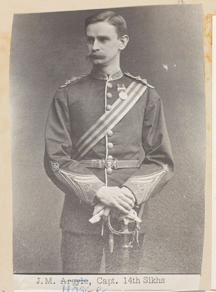 Lieutenant J W Hogge, 14th Bengal Infantry, 1884 (c)