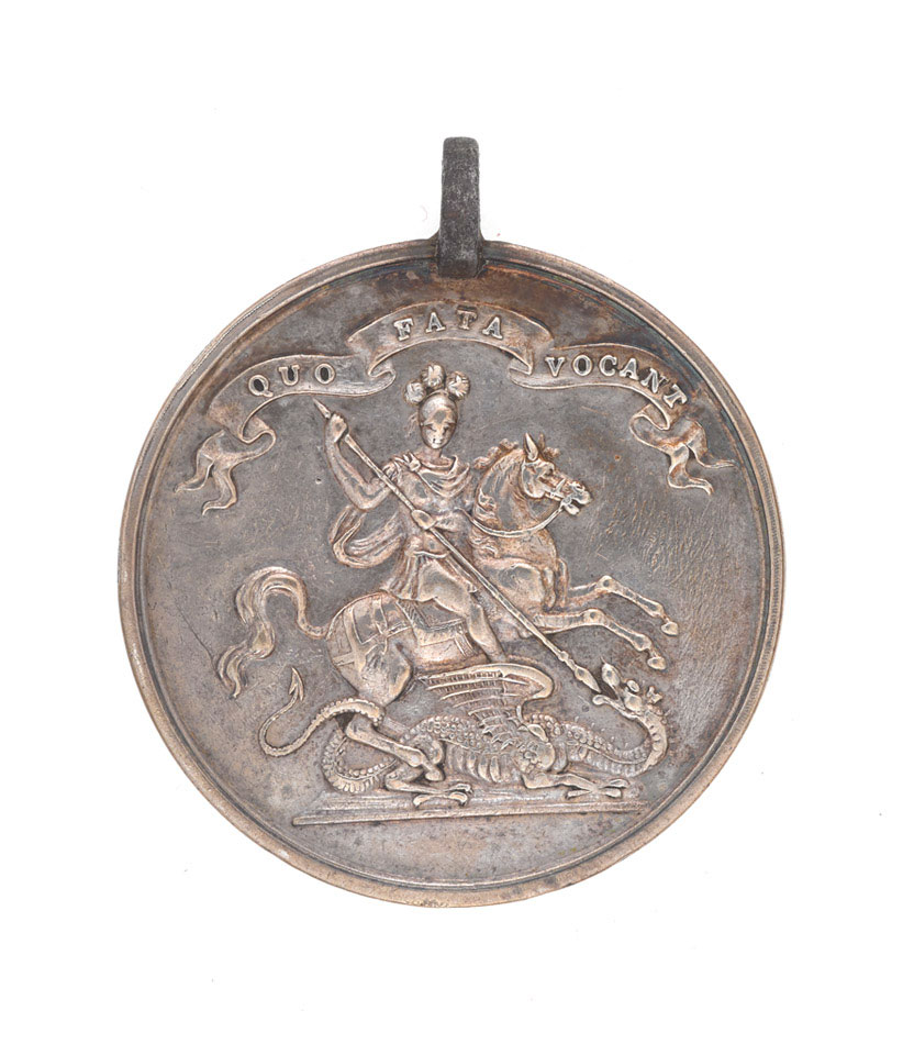 Regimental medal awarded for 14 years' service, 5th (Northumberland) Regiment of Foot, 1767 (c)-1805