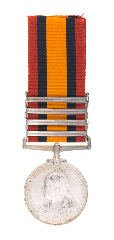 Queen's South Africa Medal 1899-1902, with four clasps: 'Relief of ...